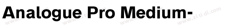 Analogue Pro Medium字体转换